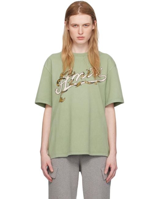 Amiri Green Filigree T-Shirt