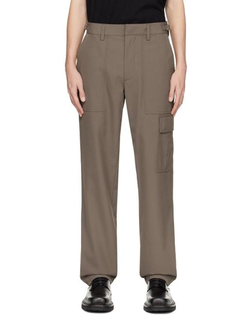 Helmut Lang Black Taupe Military Trousers for men