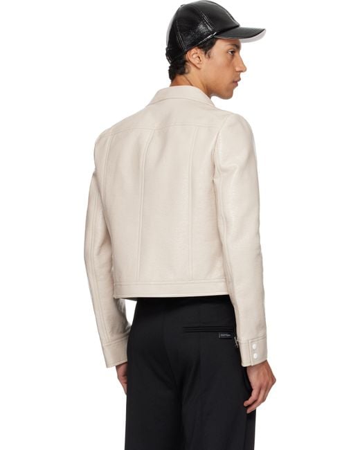 メンズ Courreges ベージュ Reedition ビニール ジャケット Black