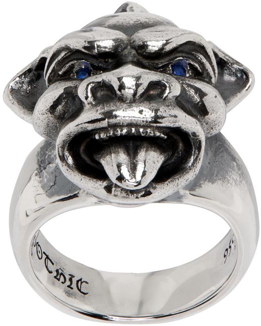 Yohji Yamamoto Metallic Silver Gargoyle Ring for men