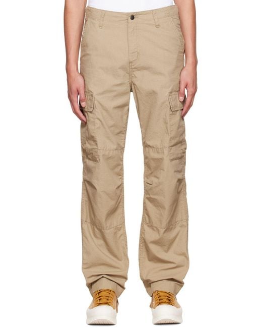 Carhartt WIP Cotton Beige Slimfit Cargo Pants in Natural for Men Lyst