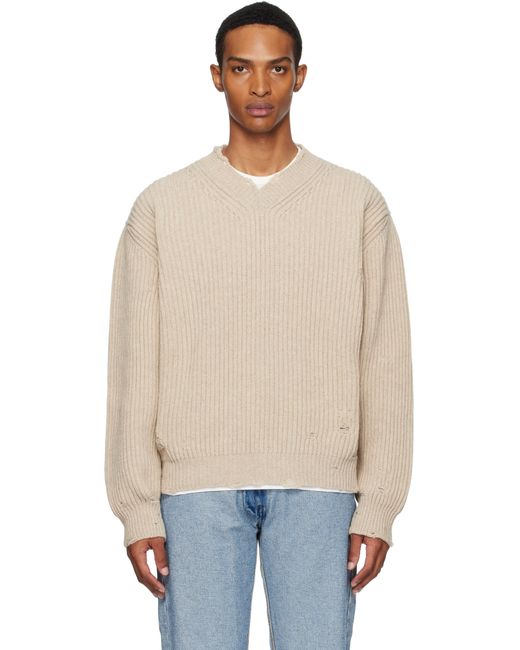 Pull En Tricot Côtelé De Laine MM6 by Maison Martin Margiela pour homme en coloris Blue