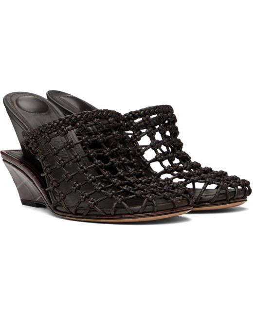 Jacquemus ブラウン La Croisière 'The Double Woven' ミュール Black