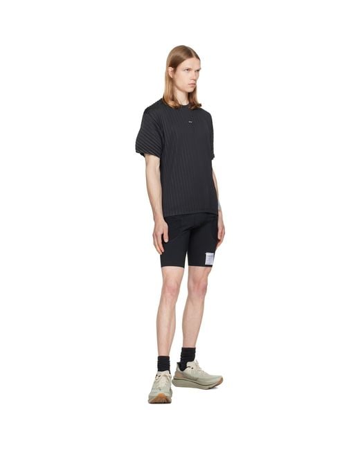 Satisfy Black Techsilk Evo 9 Half Tights Shorts for men
