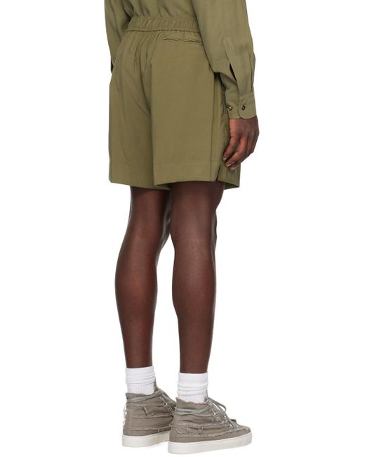 4SDESIGNS Green Drawstring Shorts for men