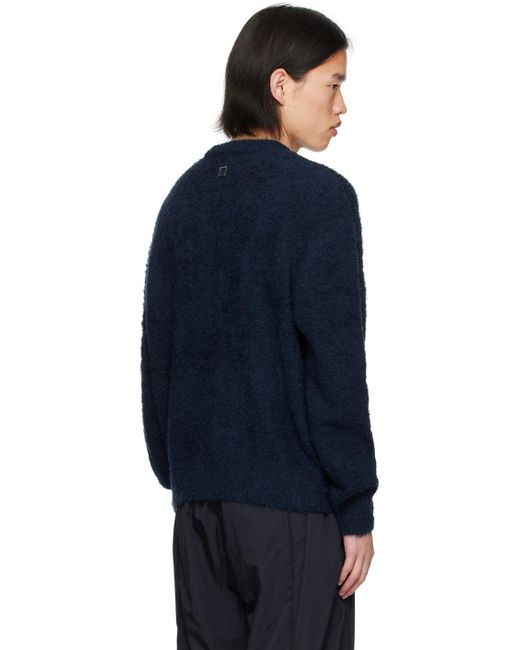 Pull bleu marine en tricot à poils longs Wooyoungmi pour homme en coloris Blue