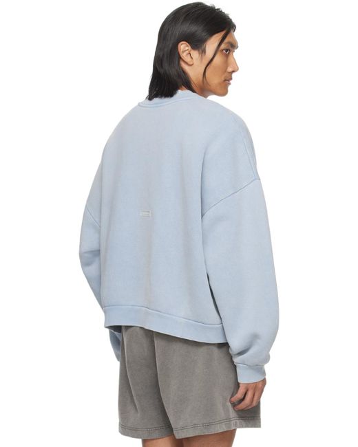 Acne Blue Crewneck Sweatshirt for men