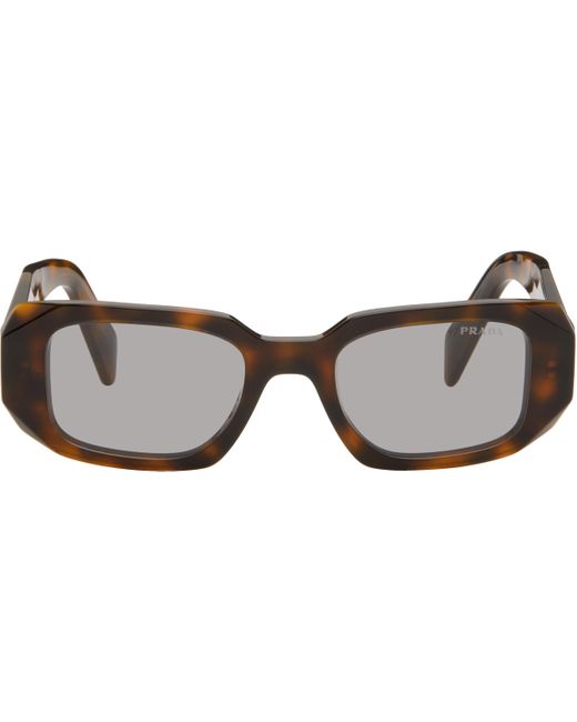 Prada Black Symbole Rectangular Sunglasses