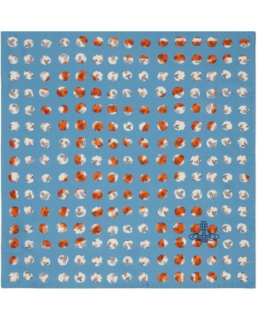 Vivienne Westwood Blue Dots Pocket Square for men