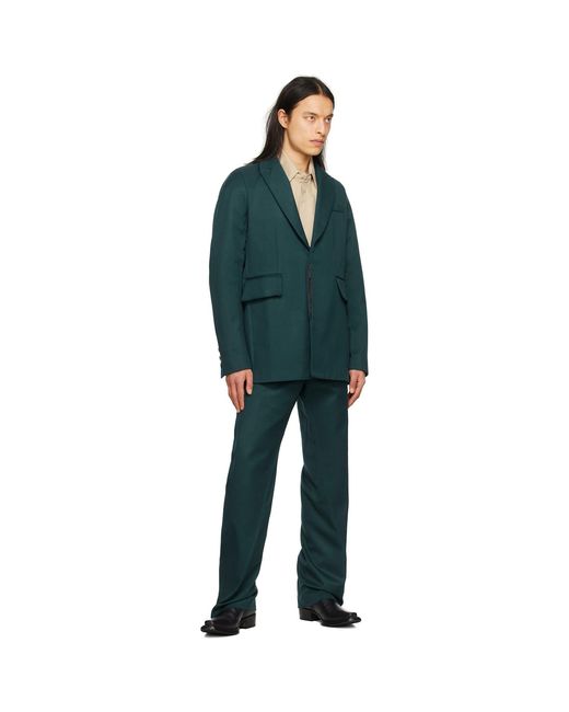 Bianca Saunders Green Akiel Blazer for men