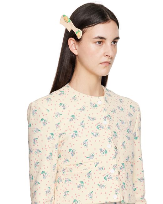 Ashley Williams Flower Comb Hair Clip in Black | Lyst