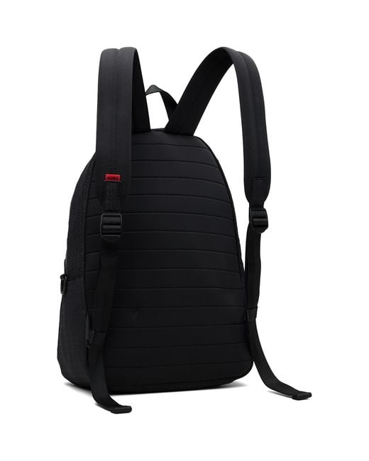 HUGO Black Logo Patch Backpack for men