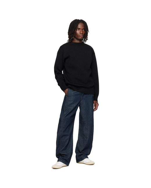 Lemaire Blue Twisted Belted Jeans for men