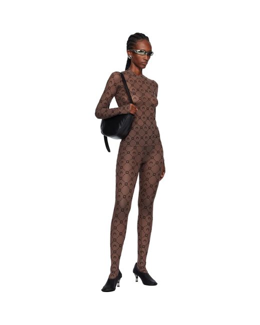 MARINE SERRE Multicolor Ssense Exclusive Recycled Mesh Flock Tights