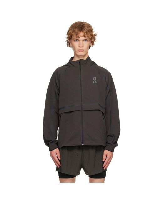 On Shoes Black Performance Volt Running Jacket for men