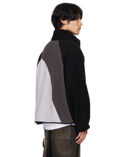 Blouson Contrasté Multicolore En Molleton we11done pour homme en coloris Black