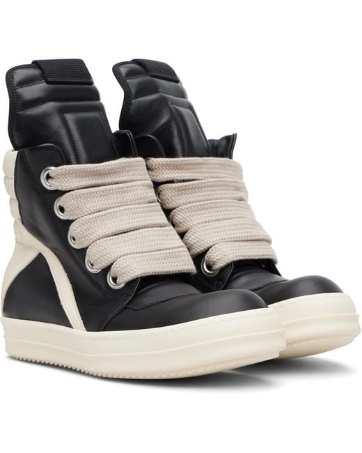 Rick Owens Blue Temple Jumbolace Geobasket Sneakers for men