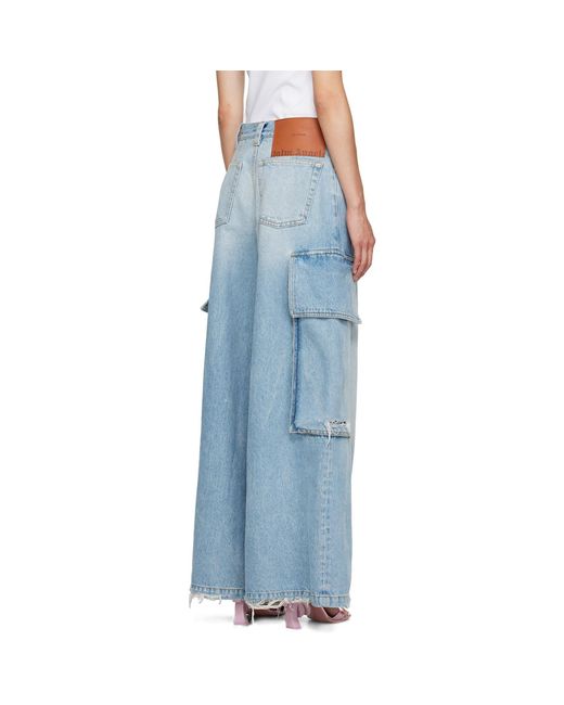 Jean ample bleu Palm Angels en coloris Blue