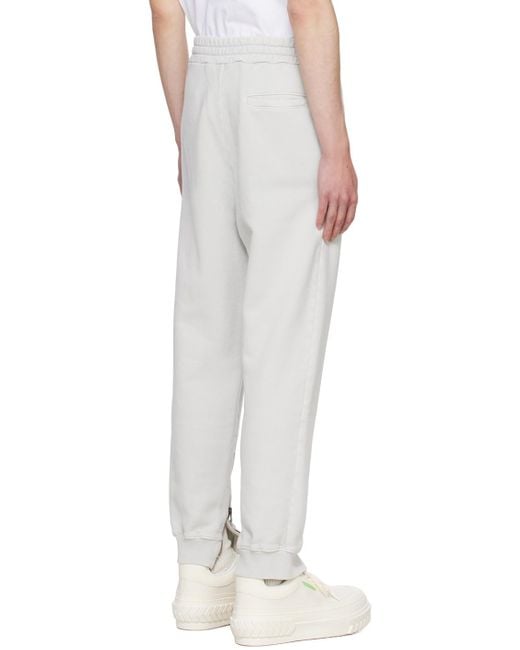 Moschino White Gray Drawstring Sweatpants for men