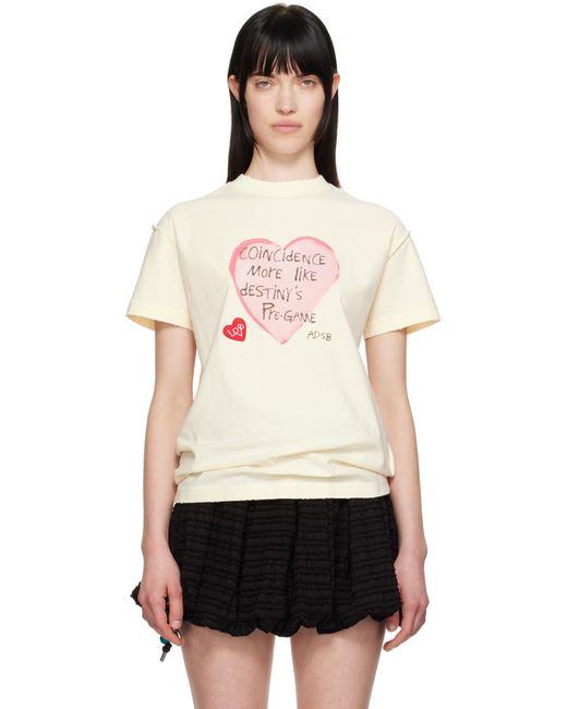 ANDERSSON BELL Black Off- Heart Message T-Shirt