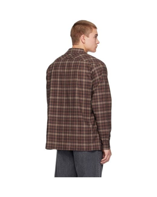 Simone Rocha Brown Military Flannel Shirt for men