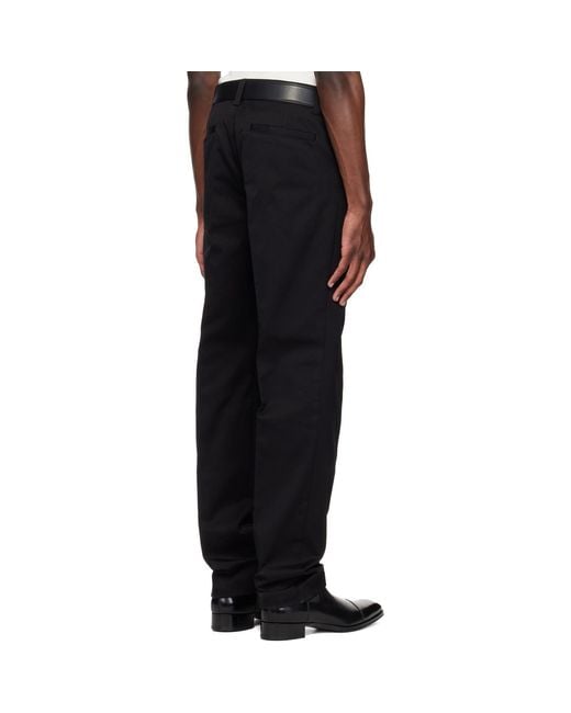 Versace Black Cotton-Gabardine Chino Trousers for men