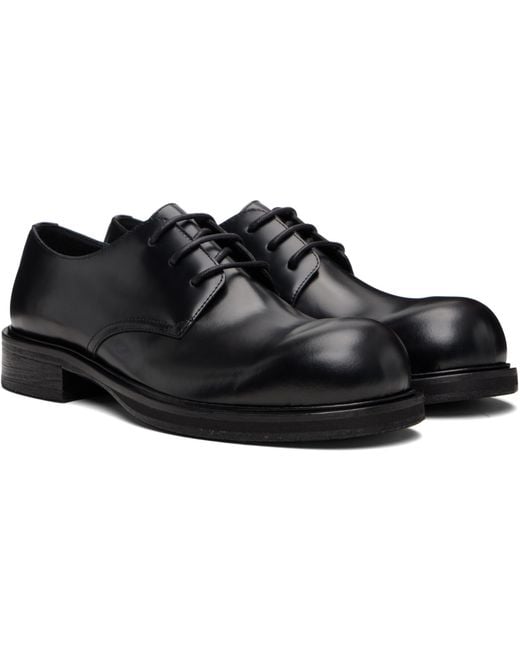 Acne Black Lace-Up Leather Derbys for men