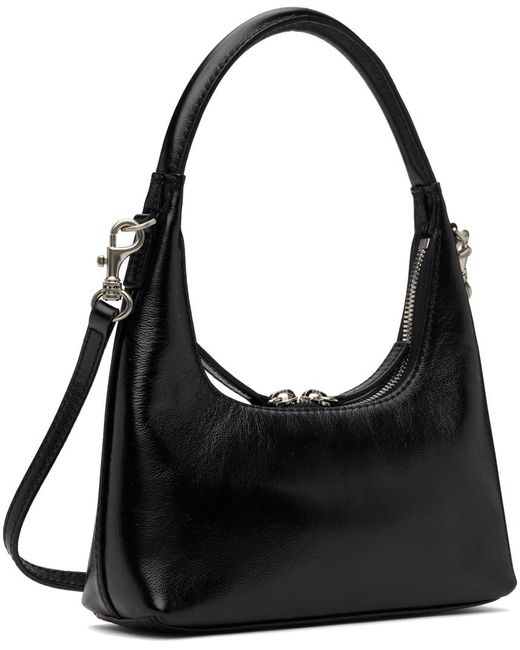 Mini sac à bandoulière noir en cuir froissé MARGE SHERWOOD en coloris Black