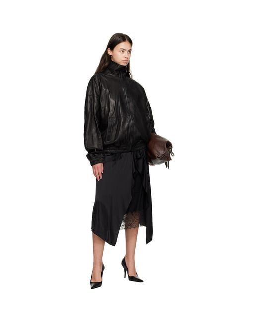Acne Black Zip Leather Jacket