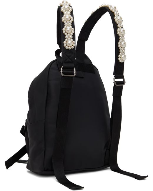 Sac À Dos Utilitaire Noir À Perles Artificielles Et À Boucles Simone Rocha en coloris Black