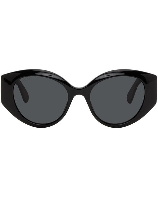Gucci Black Oversized Cat Eye Sunglasses