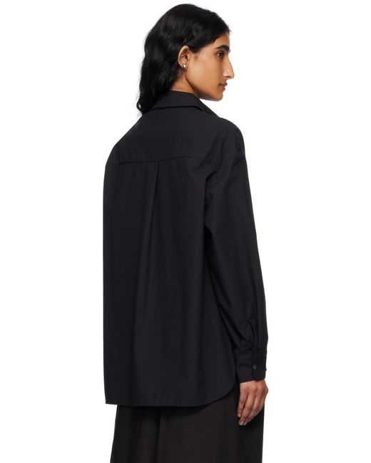 Bambou Roger Kwong Blue Cotton Poplin Oversized Long Sleeve Shirt