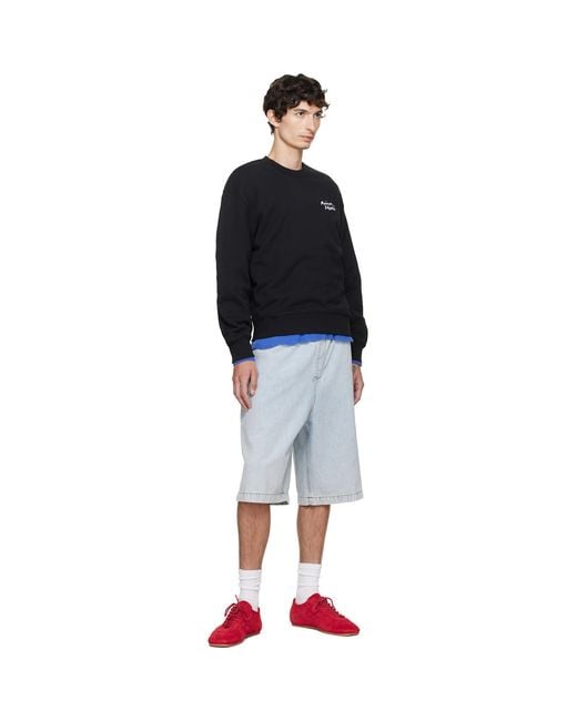 Maison Kitsuné Black Handwriting Comfort Sweatshirt for men