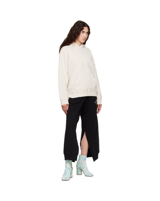 MM6 by Maison Margiela White Off- Mannequin-Print Hoodie