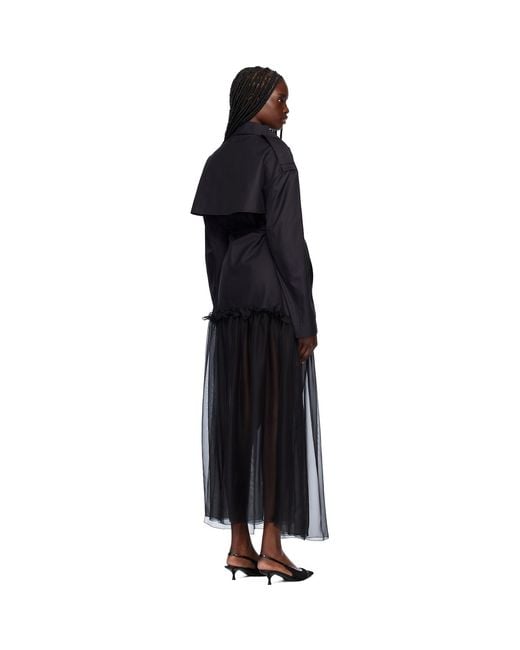 Nensi Dojaka Black Mia Hybrid Trench Coat