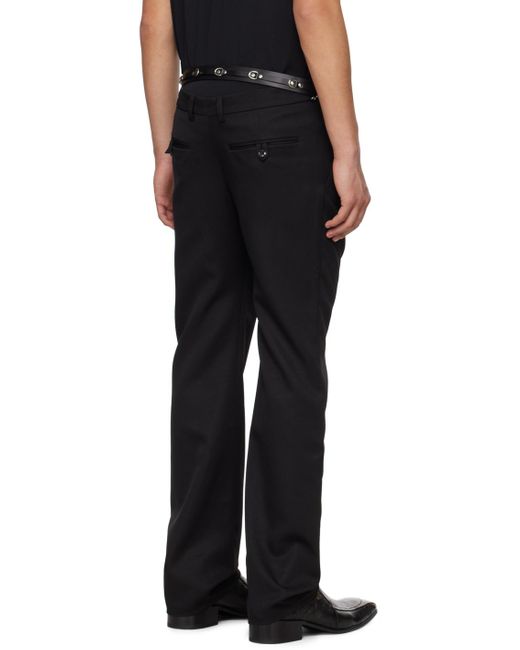 Martine Rose Black Bumster Tailored Trousers for men