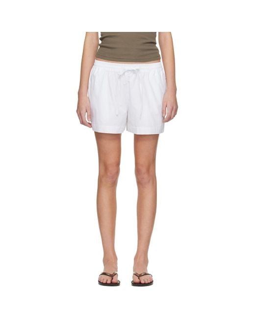 Matteau White Relaxed Shorts