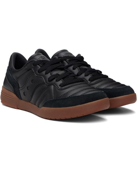 Saucony Black 586I Leather Sneakers for men