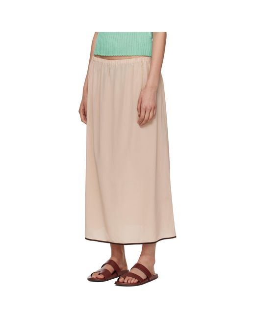 Baserange Natural Ssense Exclusive Silk Maxi Skirt