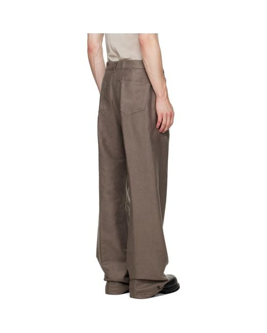 Rick Owens Brown Tower Geth Trousers for men