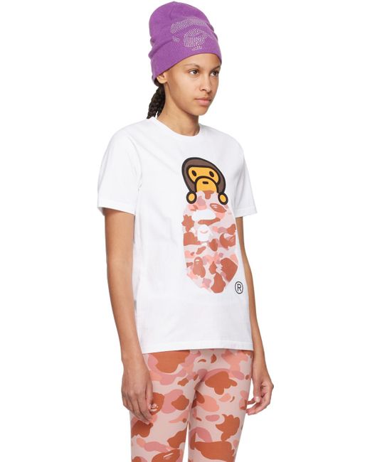 A Bathing Ape Multicolor 1St Camo Milo On Ape Head T-Shirt