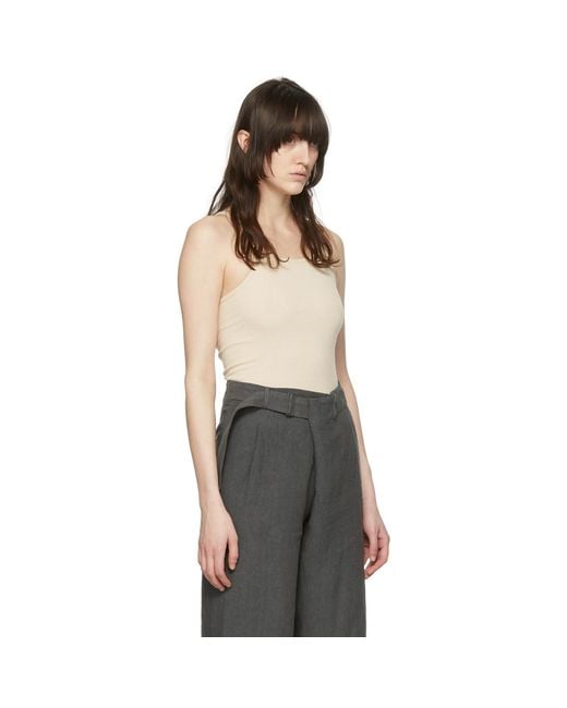 ARCH THE Black Cotton Tank Top