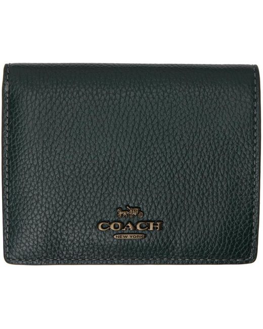 COACH Green Leather Wallet for men