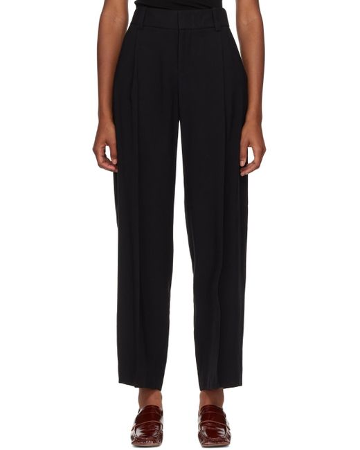 Vince Synthetic Black Drapey Trousers | Lyst