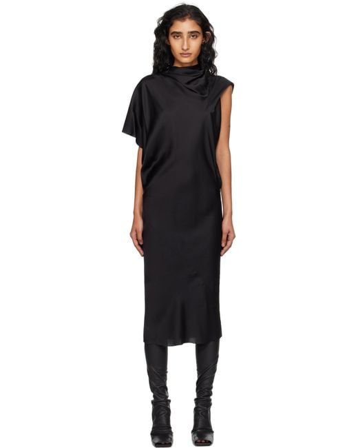 Rick Owens Black Concordians Seb Midi Dress