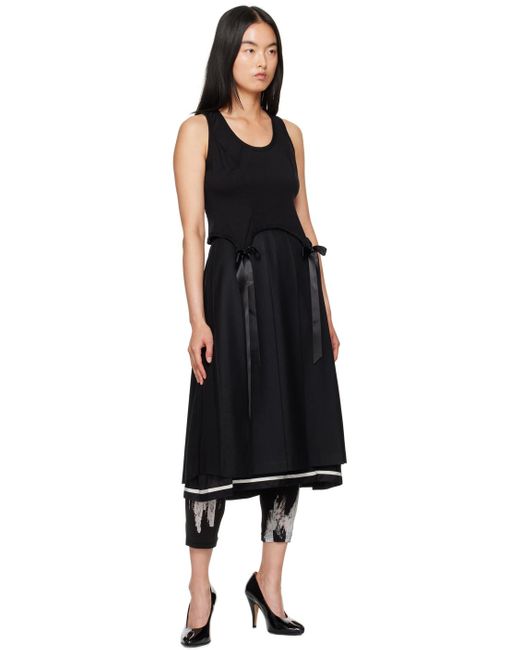 Undercover Black Pleated Midi Skirt