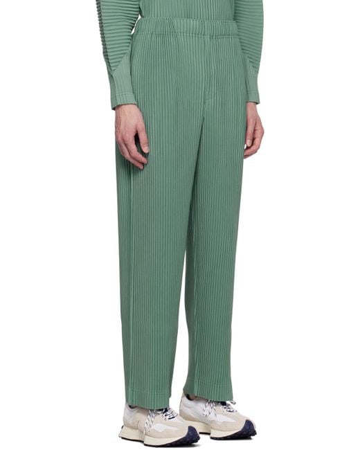Homme Plissé Issey Miyake Homme Plissé Issey Miyake Green Monthly Color August Trousers for men