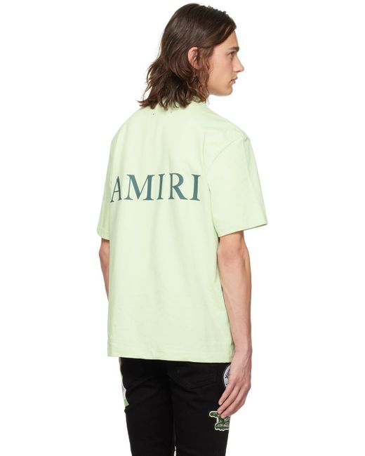 T-shirt vert à logo Amiri pour homme en coloris Green