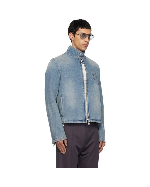 Courreges Blue City Shadow Denim Jacket for men