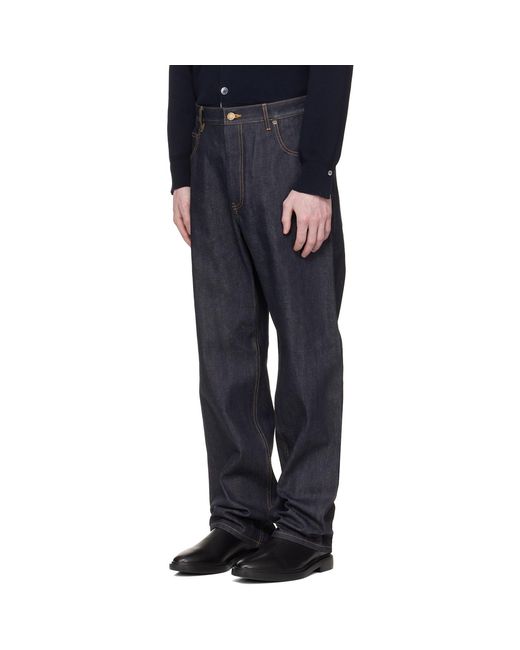 Thom Browne Black Selvedge Denim 5-Pocket Jeans for men